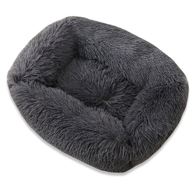 Plush Cotton-Filled Dog Bed — Cozy Enclosed Design with Nonslip Bottom, XS to Large