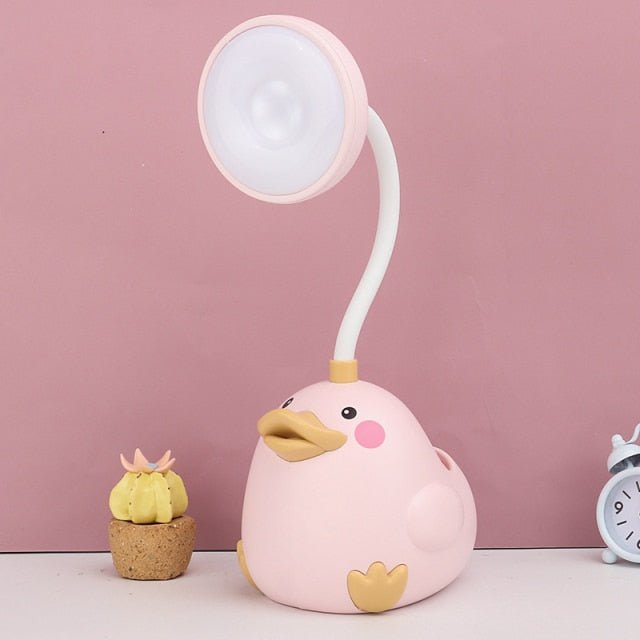 Kids Duck LED Desk Lamp — Soft Steady Study Light, Durable ABS, 5V