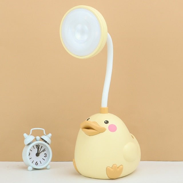 Kids Duck LED Desk Lamp — Soft Steady Study Light, Durable ABS, 5V