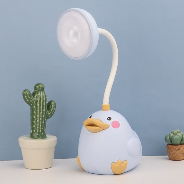 Kids Duck LED Desk Lamp — Soft Steady Study Light, Durable ABS, 5V