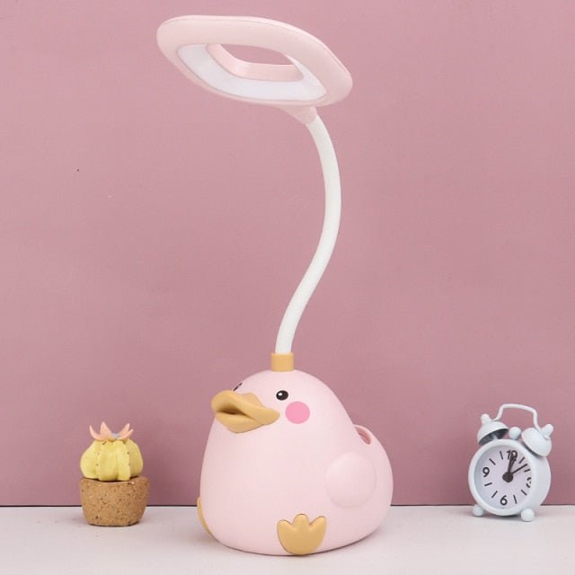 Kids Duck LED Desk Lamp — Soft Steady Study Light, Durable ABS, 5V