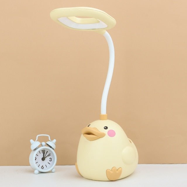 Kids Duck LED Desk Lamp — Soft Steady Study Light, Durable ABS, 5V