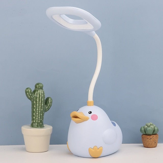 Kids Duck LED Desk Lamp — Soft Steady Study Light, Durable ABS, 5V