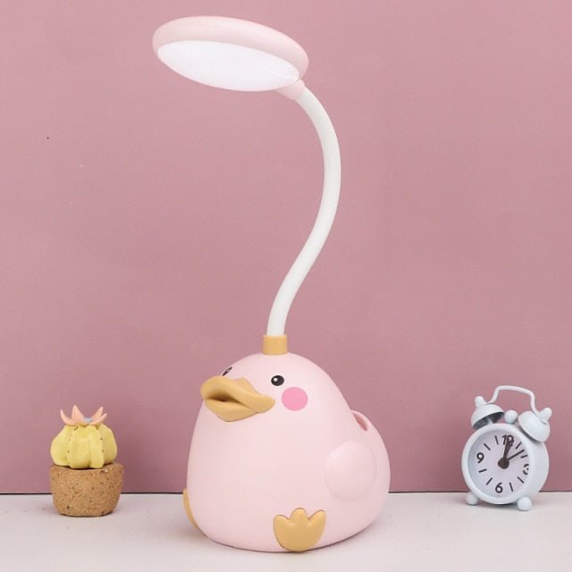 Kids Duck LED Desk Lamp — Soft Steady Study Light, Durable ABS, 5V