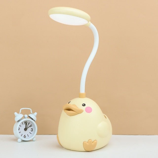Kids Duck LED Desk Lamp — Soft Steady Study Light, Durable ABS, 5V