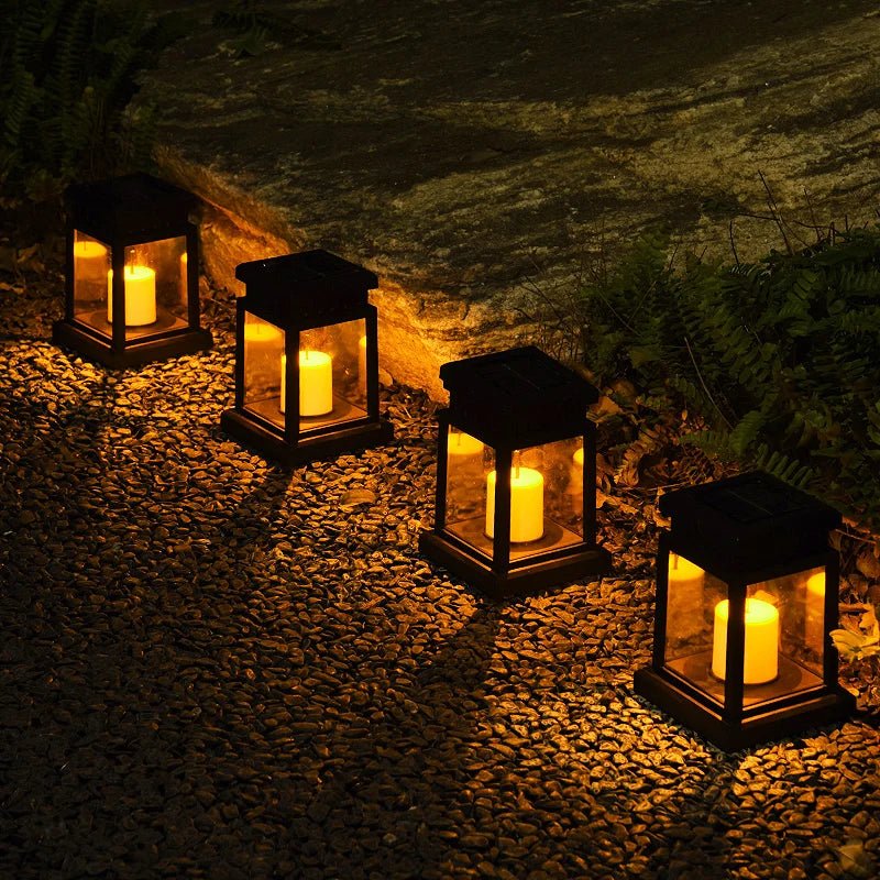 Solar Candle Lantern — Flickering Flameless LED, Dusk-to-Dawn, IP65, Hang or Tabletop