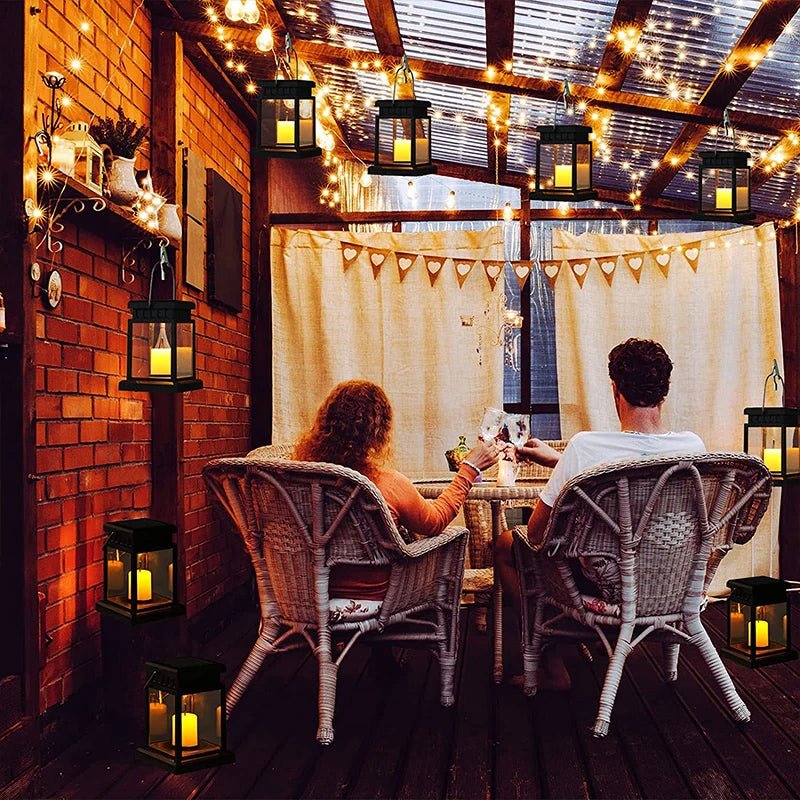 Solar Candle Lantern — Flickering Flameless LED, Dusk-to-Dawn, IP65, Hang or Tabletop