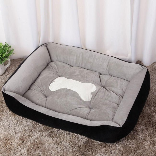 Snuggle Cuddler Dog Bed — Cotton-Filled with Raised Bolster Arms, Machine Washable & Dryer Safe