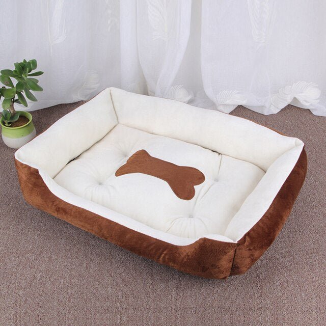 Snuggle Cuddler Dog Bed — Cotton-Filled with Raised Bolster Arms, Machine Washable & Dryer Safe