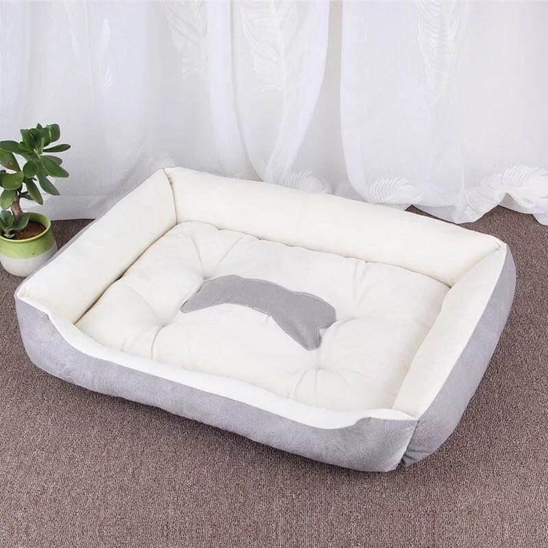 Snuggle Cuddler Dog Bed — Cotton-Filled with Raised Bolster Arms, Machine Washable & Dryer Safe