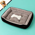 Snuggle Cuddler Dog Bed — Cotton-Filled with Raised Bolster Arms, Machine Washable & Dryer Safe