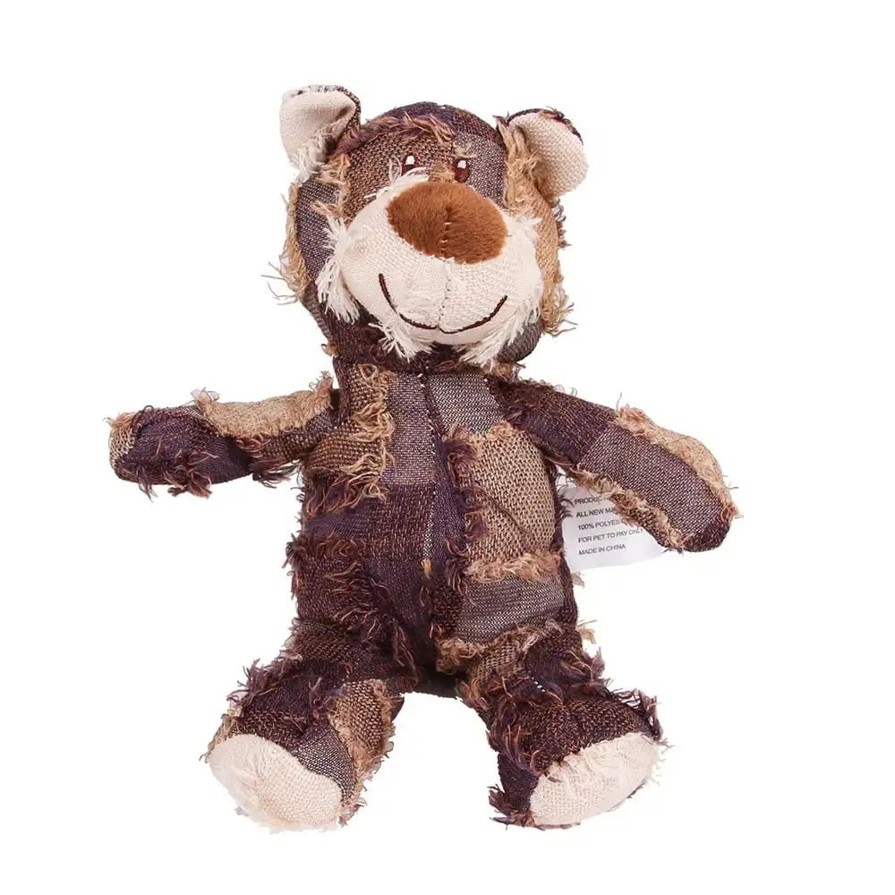 Plush Bear Dog Toy for Heavy Chewers — Durable with Teeth-Cleaning Texture