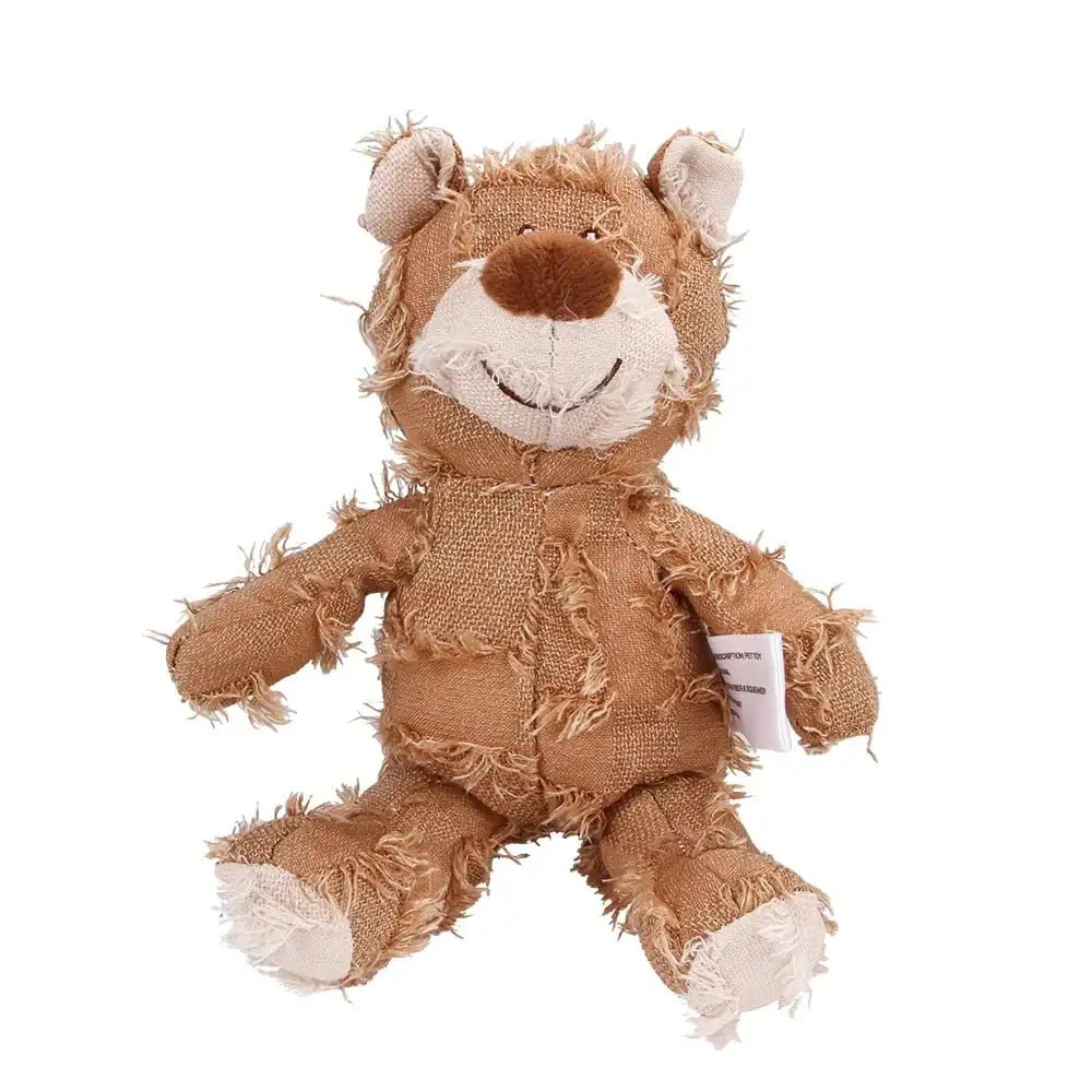 Plush Bear Dog Toy for Heavy Chewers — Durable with Teeth-Cleaning Texture