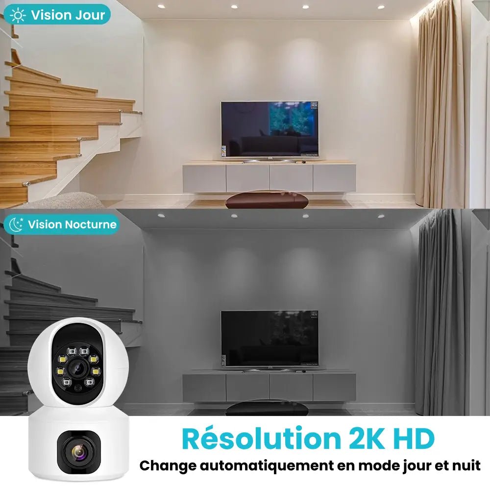 Baby Monitor Camera 2K HD Pan-Tilt — Infrared Night Vision, Two-Way Audio, Wi-Fi Smartphone App