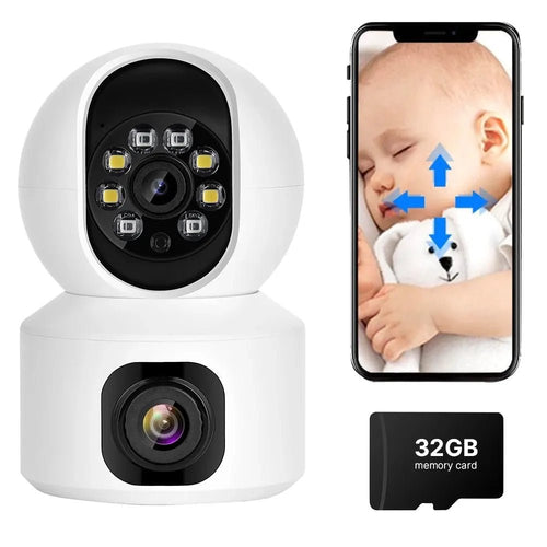Baby Monitor Camera 2K HD Pan-Tilt — Infrared Night Vision, Two-Way Audio, Wi-Fi Smartphone App