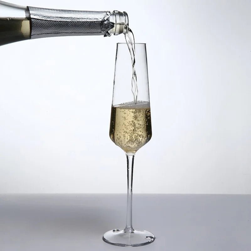 Shatter-Resistant Champagne Flutes — 4-Piece Tritan Acrylic Set, 10", Clear