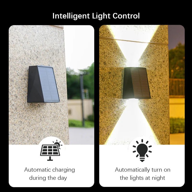 Solar LED Wall Light — Wireless Dusk-to-Dawn Outdoor Sconce, IP44