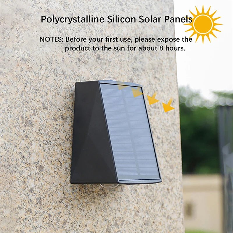 Solar LED Wall Light — Wireless Dusk-to-Dawn Outdoor Sconce, IP44