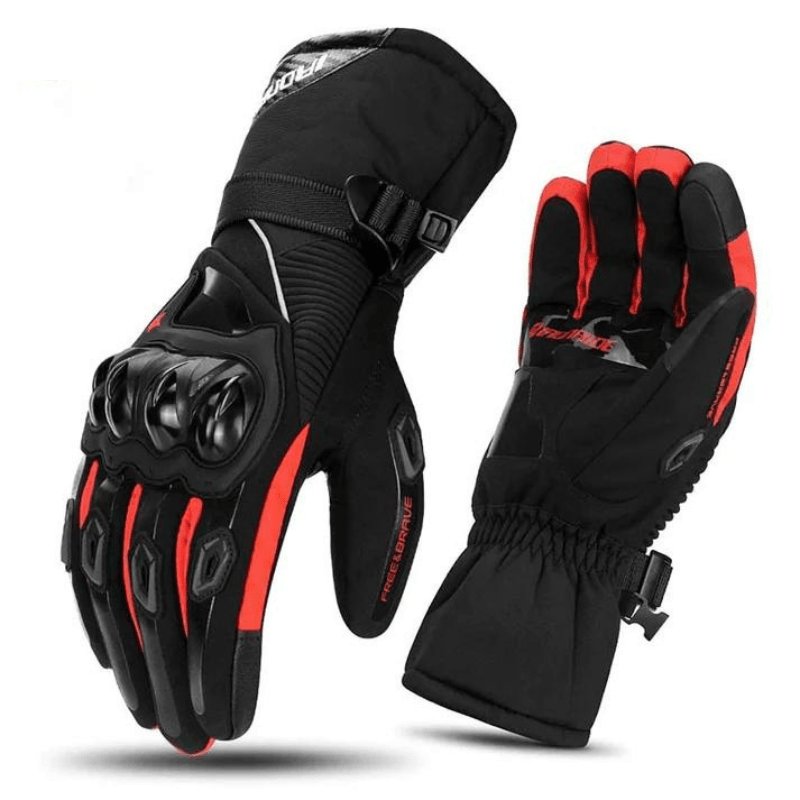 Motorcycle Gloves — Waterproof Windproof with Carbon Fiber Armor, Touchscreen, Reflective
