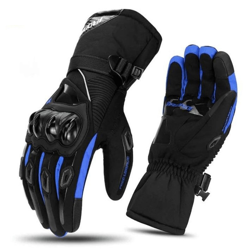 Motorcycle Gloves — Waterproof Windproof with Carbon Fiber Armor, Touchscreen, Reflective