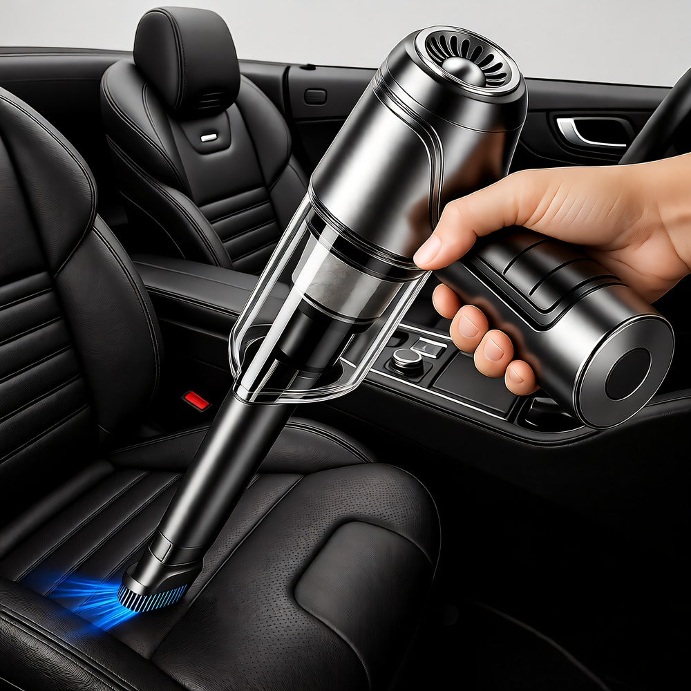 Cordless Car Vacuum — 9000 Pa Handheld with Blower Mode & 6 Accessories, Lithium Powered