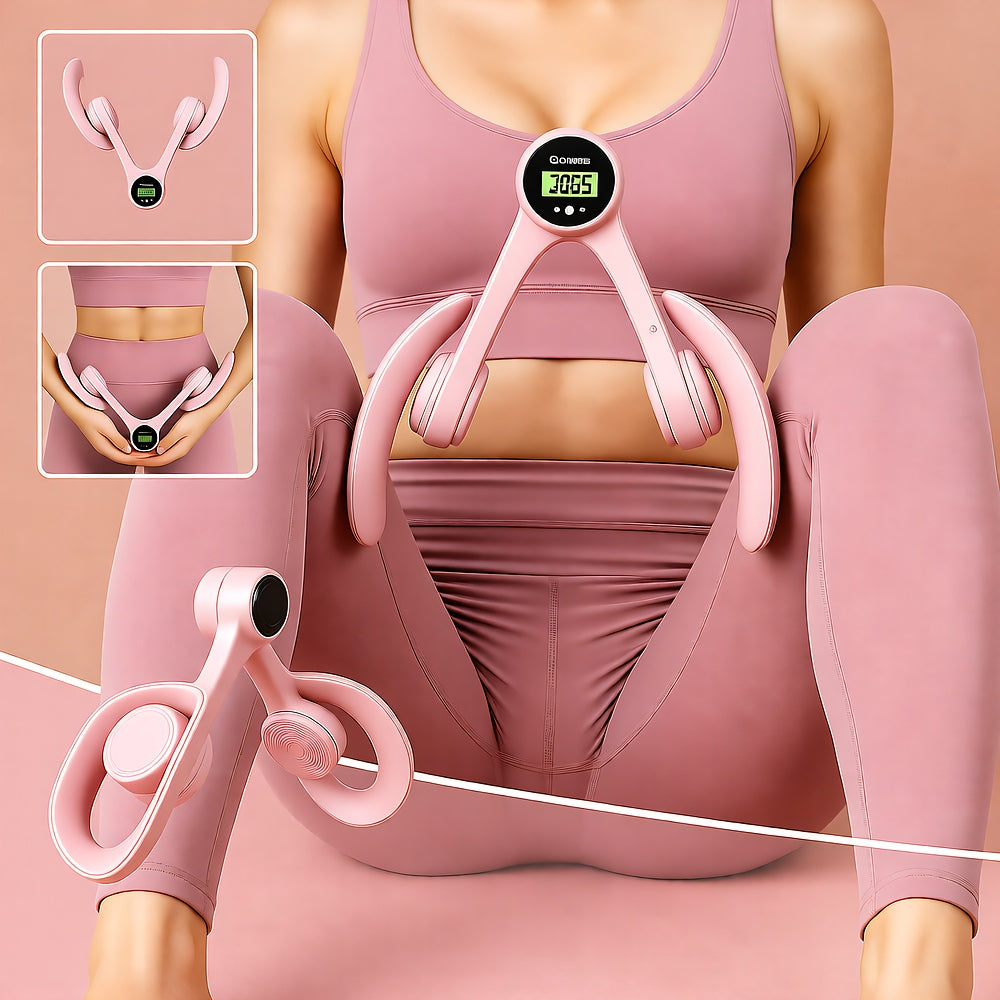 Pelvic Floor Trainer — 360° Rotating Multi-Muscle Home Exerciser, Slip-Resistant TPE, Pink or Blue