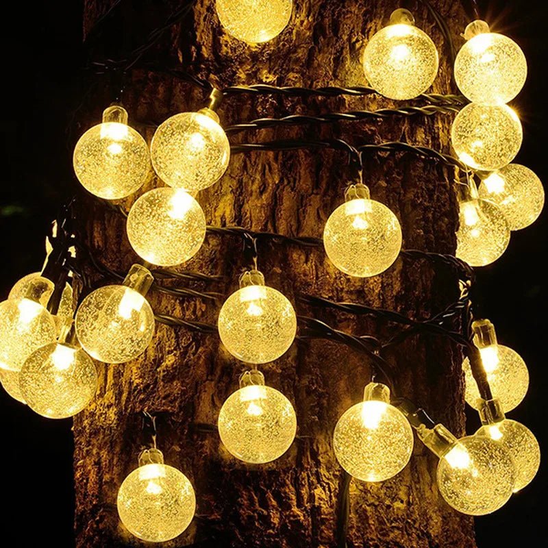 Solar Twinkle String Lights — 30 ft Starry LED Strand, Dusk-to-Dawn, IP65