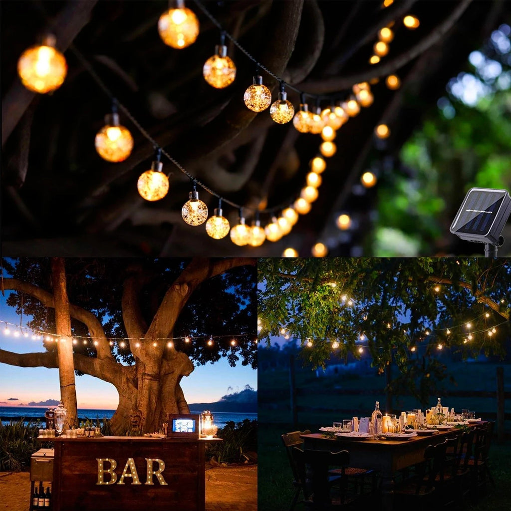 Solar Twinkle String Lights — 30 ft Starry LED Strand, Dusk-to-Dawn, IP65