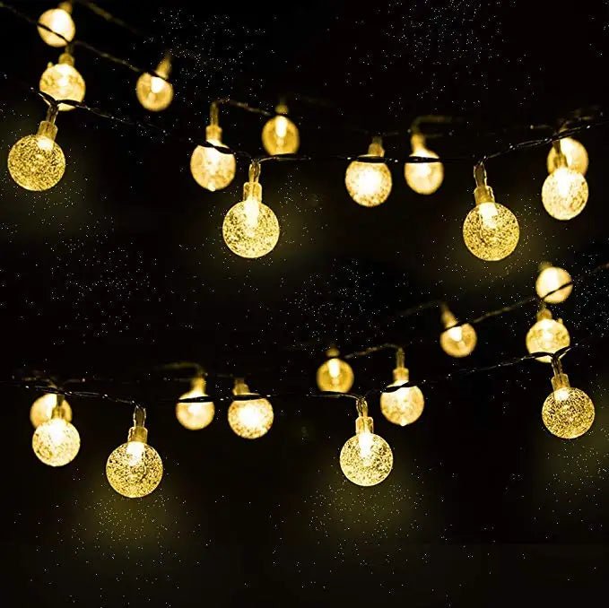 Solar Twinkle String Lights — 30 ft Starry LED Strand, Dusk-to-Dawn, IP65