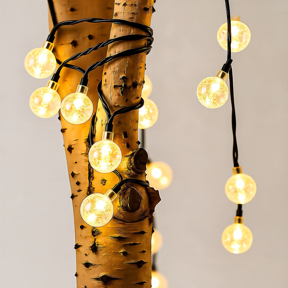 Solar Twinkle String Lights — 30 ft Starry LED Strand, Dusk-to-Dawn, IP65