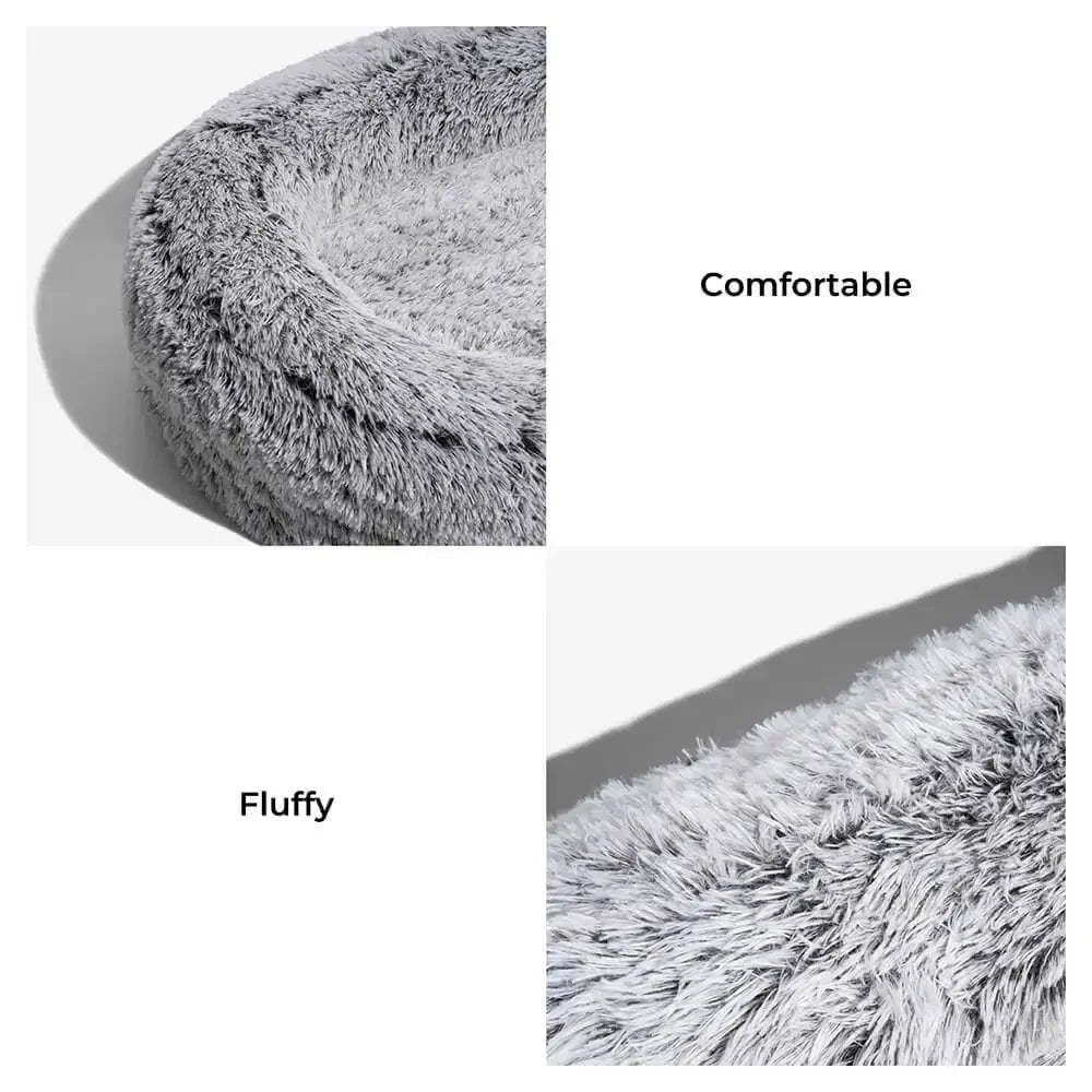 Large Dog Bed with Waterproof Liner — Faux Fur Top, Supportive Foam Base, 35.4 × 66.9 in, Machine Washable