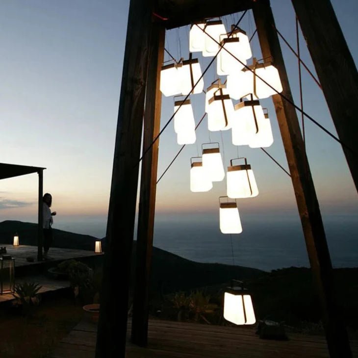 Solar Box Lantern — Stainless Steel LED with Remote, Dusk-to-Dawn, IP65