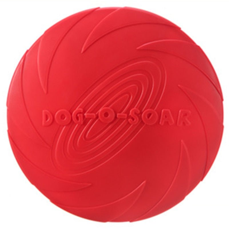 Natural Rubber Dog Flying Disc — Floating Fetch Toy for Land & Water Play