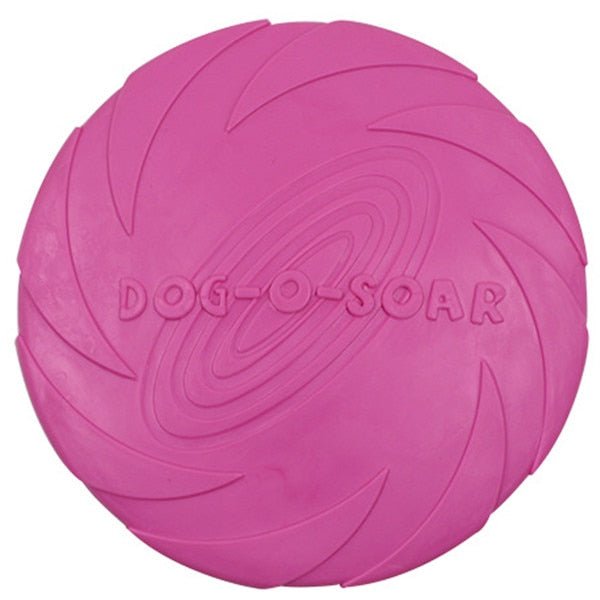 Natural Rubber Dog Flying Disc — Floating Fetch Toy for Land & Water Play