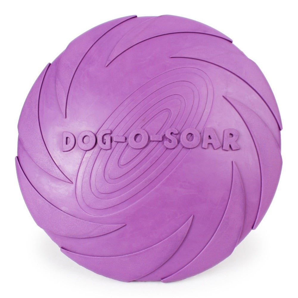 Natural Rubber Dog Flying Disc — Floating Fetch Toy for Land & Water Play