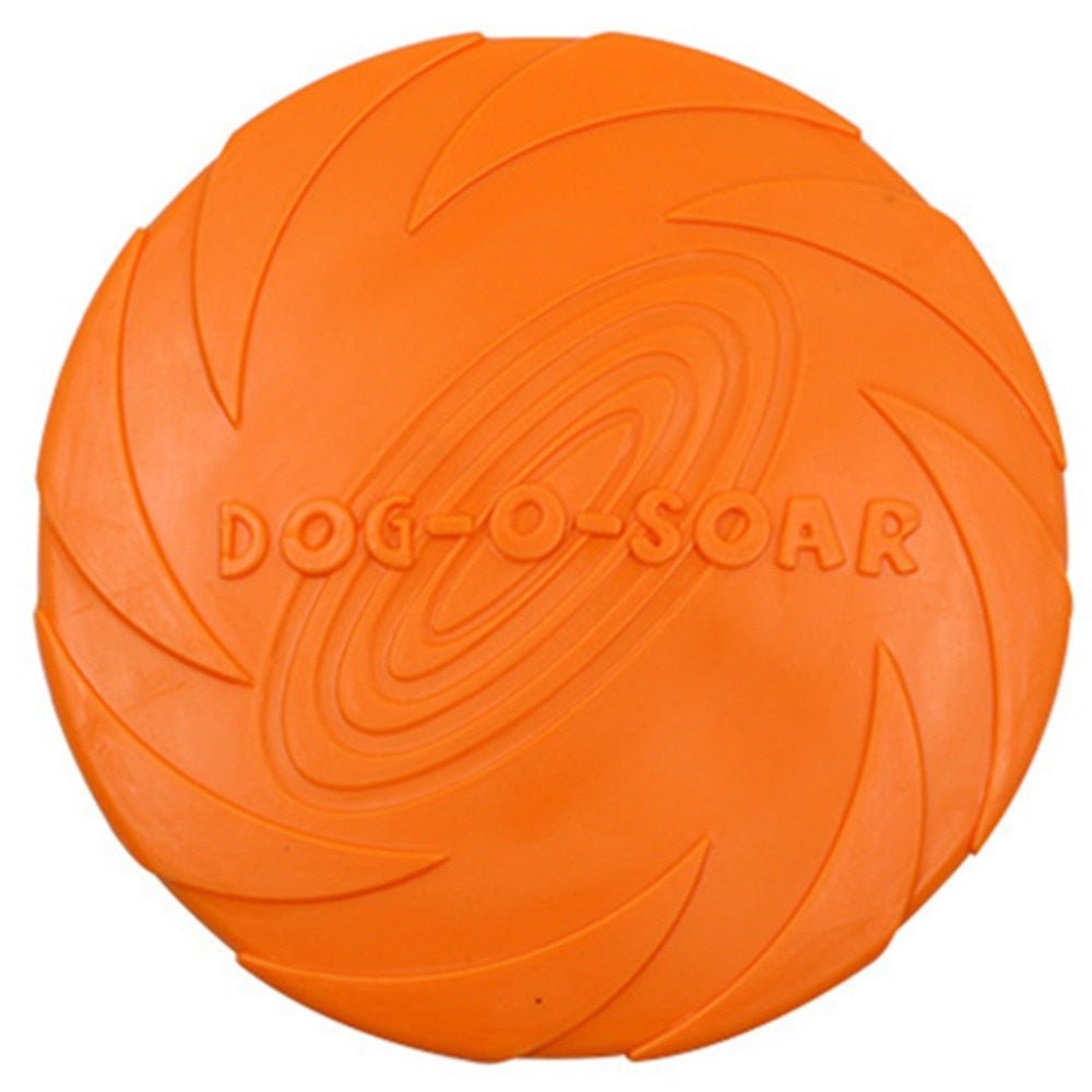 Natural Rubber Dog Flying Disc — Floating Fetch Toy for Land & Water Play