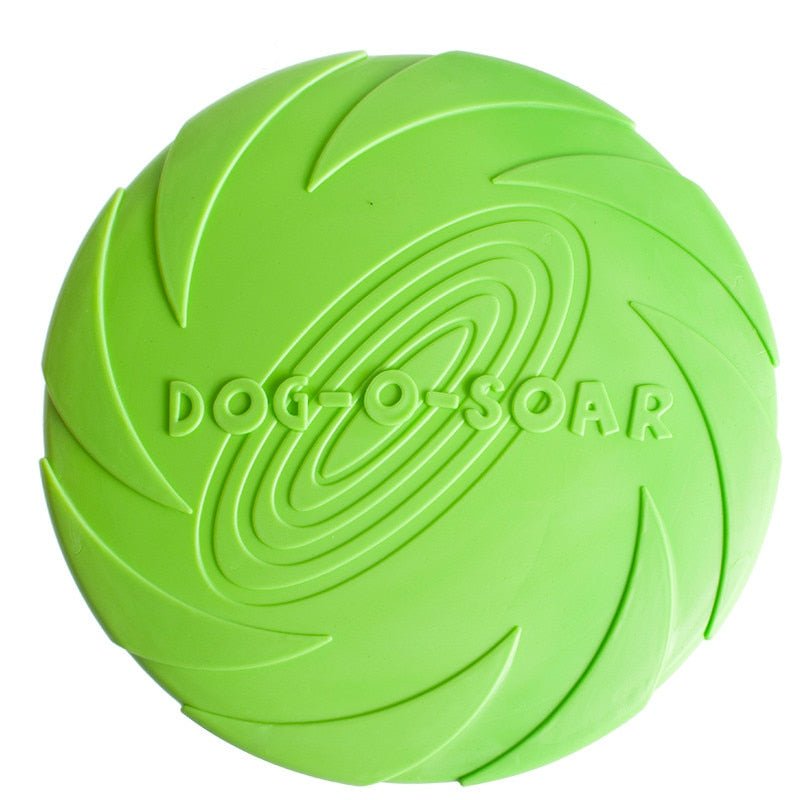 Natural Rubber Dog Flying Disc — Floating Fetch Toy for Land & Water Play