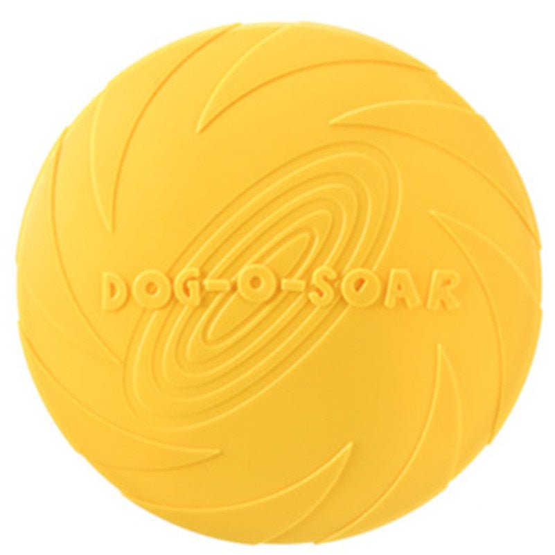Natural Rubber Dog Flying Disc — Floating Fetch Toy for Land & Water Play