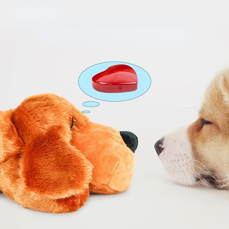 Plush Dog Lovey with Heartbeat — Soft Calming Companion Toy, Removable Sound Module
