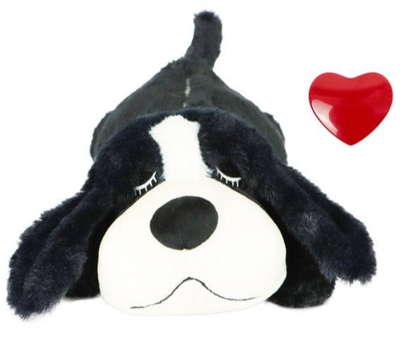 Plush Dog Lovey with Heartbeat — Soft Calming Companion Toy, Removable Sound Module