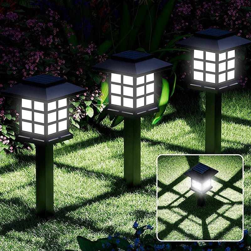 Solar LED Pathway Lanterns — 15" Dusk-to-Dawn Garden Lights, IP44, Low Maintenance