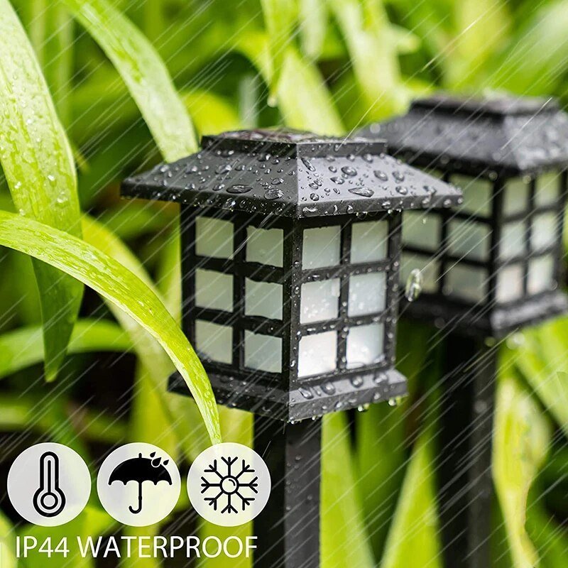 Solar LED Pathway Lanterns — 15" Dusk-to-Dawn Garden Lights, IP44, Low Maintenance