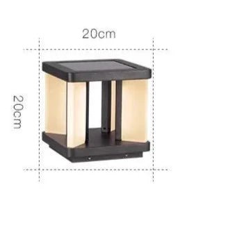 Solar Post Lamp — Classic Stainless Steel LED Light for Driveways & Fence Posts, Dusk-to-Dawn
