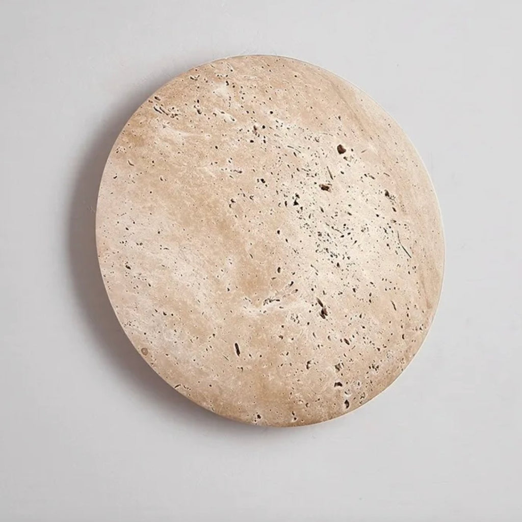 Natural Stone Wall Light — 9" Hardwired LED Sconce, IP65, Indoor/Outdoor