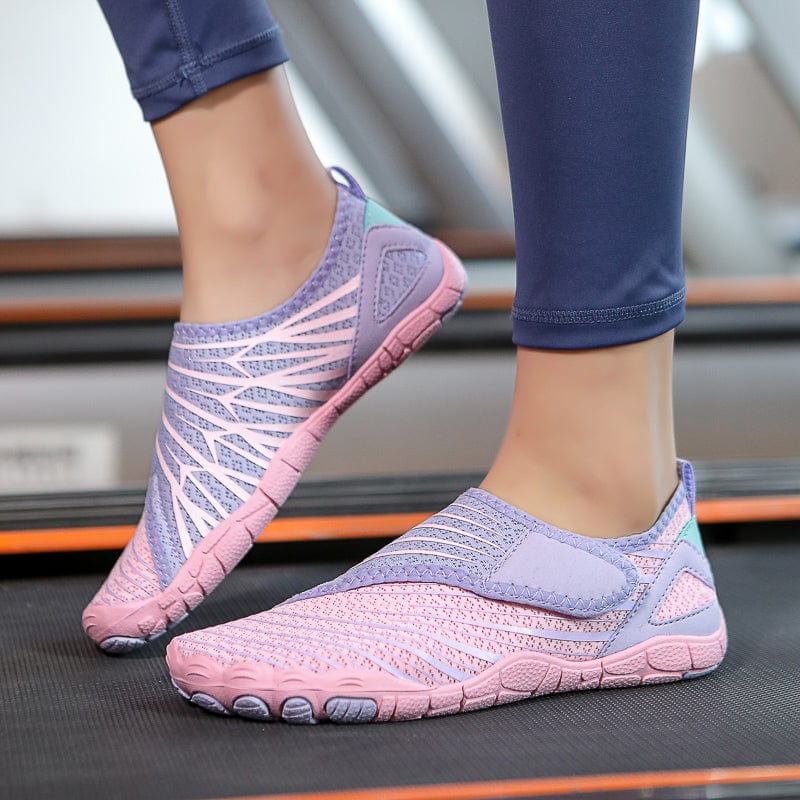 Solyn Mauve Slip-On Athletic Shoes, Breathable Mesh, Low-Profile Sole, Casual and Light Activity