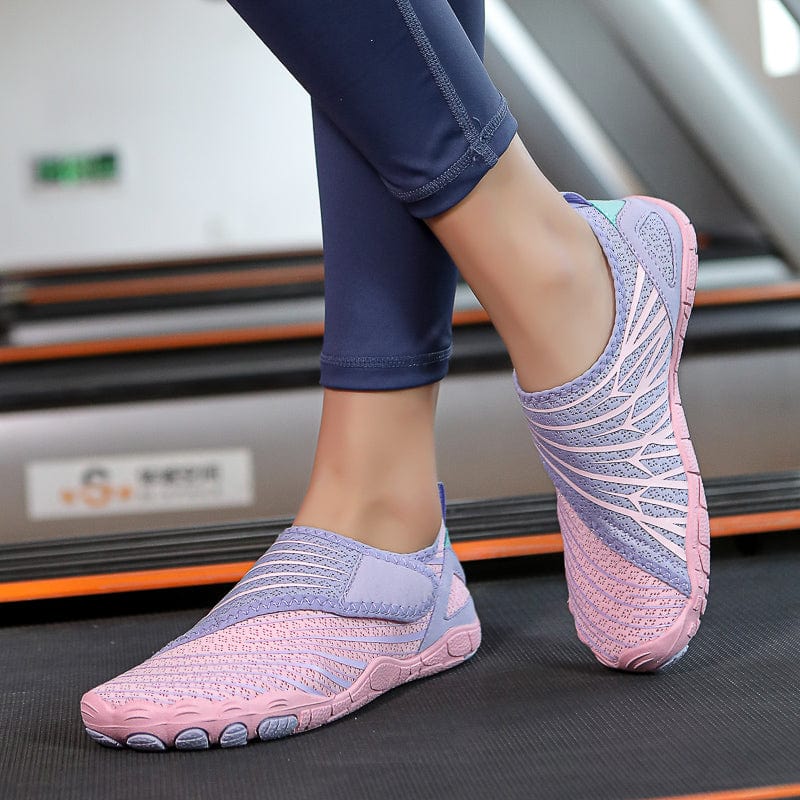 Solyn Mauve Slip-On Athletic Shoes, Breathable Mesh, Low-Profile Sole, Casual and Light Activity