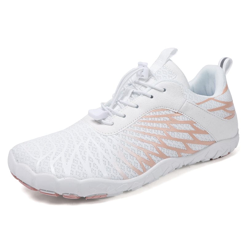 Alera Lightweight Athletic Shoes in Peach — Breathable Mesh Everyday Sneakers with Sculpted Outsole