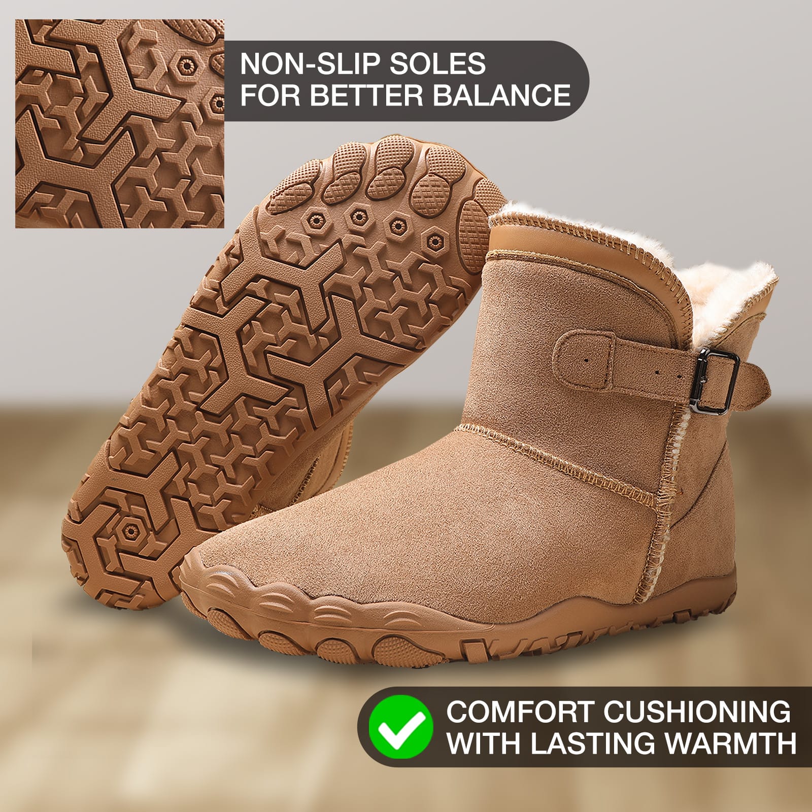 CloudHug Insulated Winter Boots, Flexible Sole, Lightweight, Minimalist Design for Cold Weather