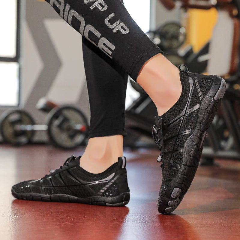 Mirox Athletic Shoes, Breathable Mesh Upper, Flexible Sole, Quick-Lace System, Everyday Trainers