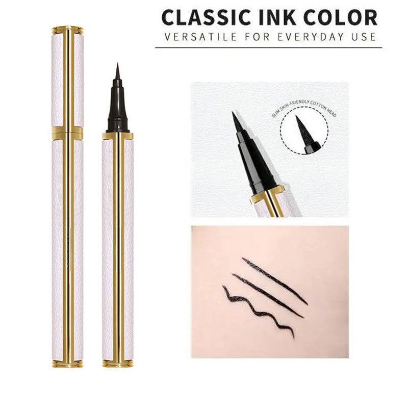 Waterproof Liquid Eyeliner Pen — Ultra-Fine 0.01mm Precision Tip, Quick-Dry Jet Black, 1ml